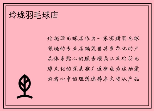 玲珑羽毛球店